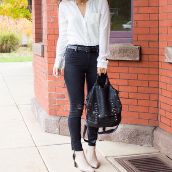 madewell black ripped jeans